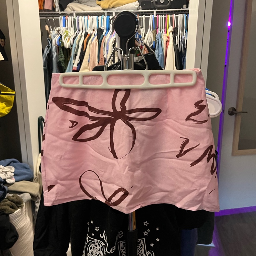 Princess Polly SET - Pink Mini Skirt and Button up Shirt matching set